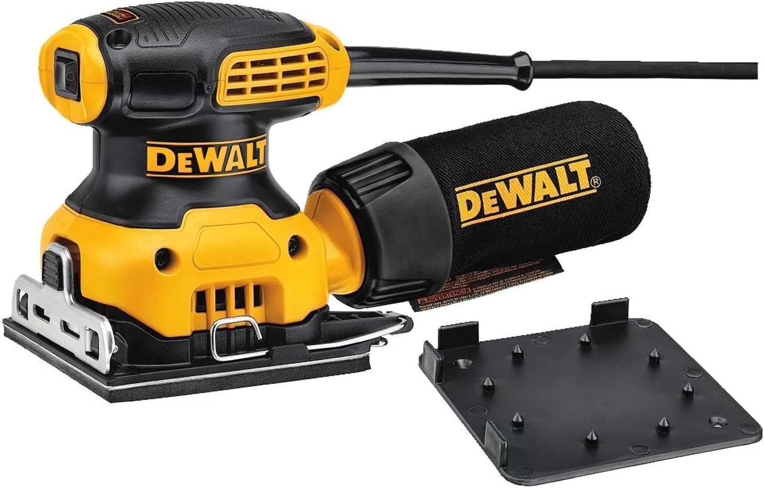 DEWALT DWE6411-QS lijadora orbital 230W plato cuarto de hoja con bolsa para polvo y adaptador de aspiracion