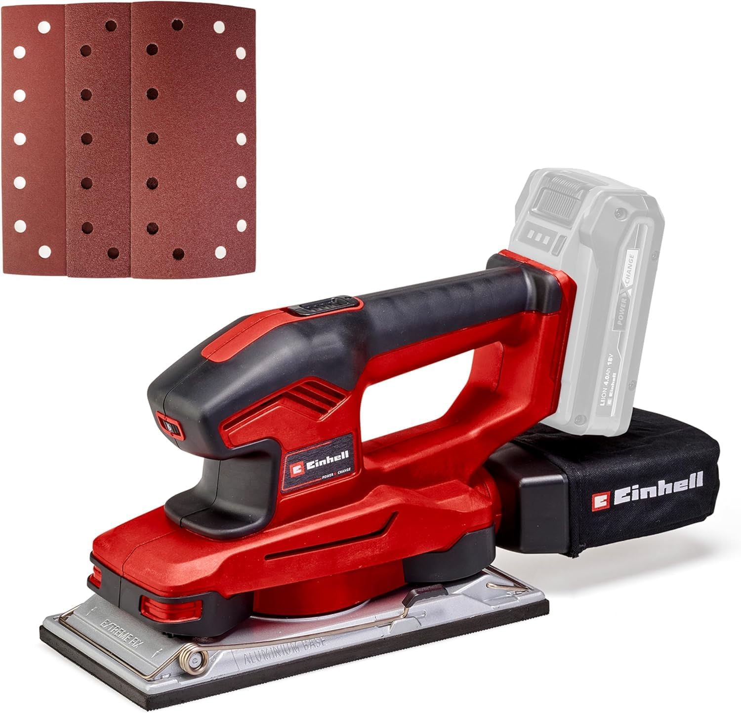 Einhell TE-OS 18/230 Li lijadora orbital inalambrica a bateria 18V Power X-Change sin cable